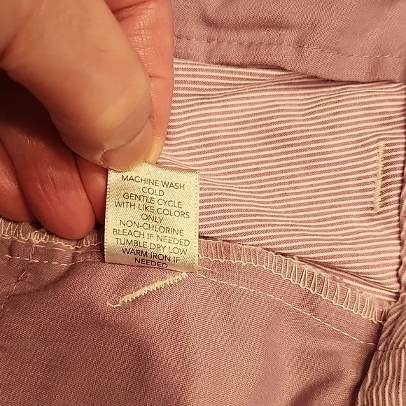 CHRISTOPHER & BANKS Lavender and White Pinstripe Ankle Pants Size 12 Petite - Picture 8 of 12